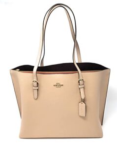 coach mollie tote, 1671, taupe/oxblood
