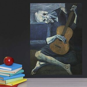 3 Pack: Vincent Van Gogh Skeleton + Cafe Terrace at Night + The Old Guitarist by Pablo Picasso Poster Set - Set of 3 Fine Art Prints (LAMINATED, 18" x 24")