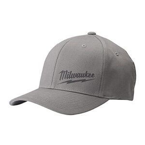 milwaukee small/medium gray fitted hat