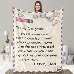 ufooro mothers day birthday gifts for daughter-daughter throw blanket,daughter gifts,daughter gifts from dad,birthday gifts for daughter adult,daughter blanket 55″x70″
