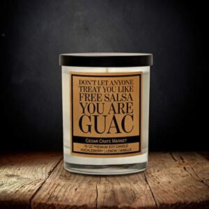 Best Friend Candle Gift for Women - Don't Let Anyone Treat You Like Free Salsa - Funny Candles Gift for Women Or Men, Funny Birthday Gifts, Friendship Gifts for Women, Thank You Present, Bestie Gifts