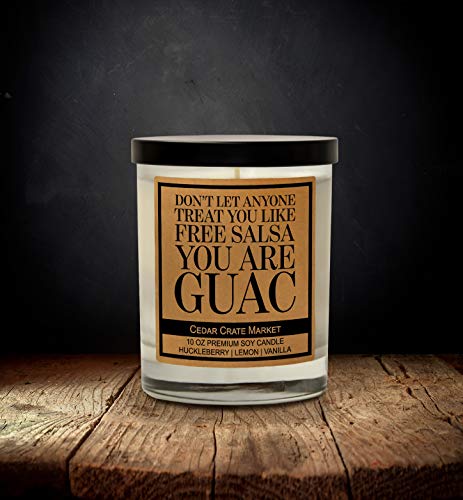 Best Friend Candle Gift for Women - Don't Let Anyone Treat You Like Free Salsa - Funny Candles Gift for Women Or Men, Funny Birthday Gifts, Friendship Gifts for Women, Thank You Present, Bestie Gifts