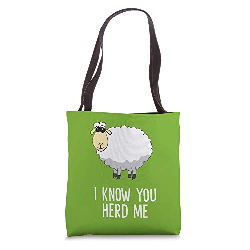 Funny Sheep I Know You Herd Me Cute Sheep Lover Gift Sheep Tote Bag