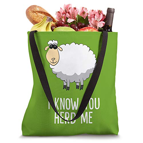 Funny Sheep I Know You Herd Me Cute Sheep Lover Gift Sheep Tote Bag