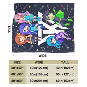 The Krew Its-Funneh Protagonists Poster Blankets Super Soft Warm Faux Fur Throw Blanket -Ultra-Soft Micro Fleece Blanket Twin, Warm, Lightweight, Pet-Friendly, Throw For Home Bed, Sofa & Dorm