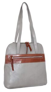 carina convertible leather tote/backpack (stone)