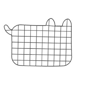 besportble grid wall panel cat shaped photo wall display for diy wall pictures postcard holder storage rack black