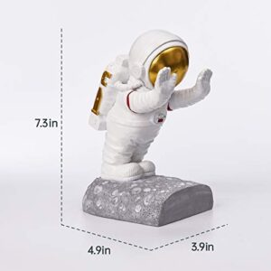 Kakizzy Astronaut Bookends for Kids, Space Bookends Astronaut Decor Decorative Book Ends for Space Decor Gold Home Decor(Astronaut A-Gold)