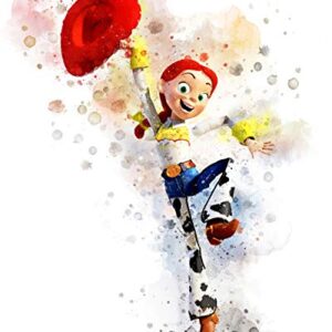 Toy Story Watercolor Wall Art. Buzz. Woody. Jessie. Bo Peep. Nursery Wall Art. 4 Set of 8x10. Unframed