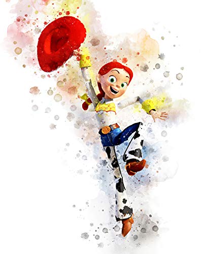 Toy Story Watercolor Wall Art. Buzz. Woody. Jessie. Bo Peep. Nursery Wall Art. 4 Set of 8x10. Unframed