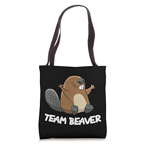 Team Beaver Funny Beaver Tote Bag