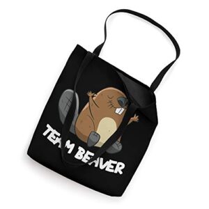 Team Beaver Funny Beaver Tote Bag