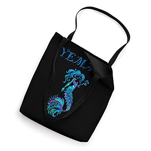 Yemaya Orishas Goddess Ifa Yoruba Religion Gift Water Black Tote Bag