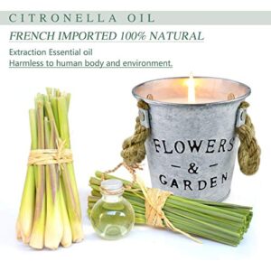 Citronella Candles Outdoor, 13.5 Oz 50 Hours Long Lasting, Citronella Scented Candle, Soy Candle with Fresh Citronella Oil for Camping, Garden, Patio, Backyard, Balcony, Indoor-Outdoor, Pack of 2