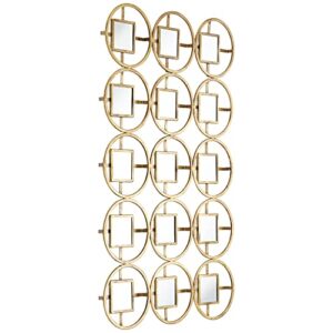 Newhill Designs Verna 40 1/2" H Glossy Gold Circle Metal Mirrored Wall Art