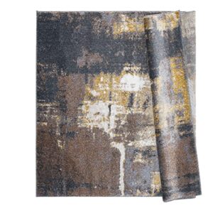 LUXE WEAVERS Abstract Gray 8x10 Gold Area Rug 6482