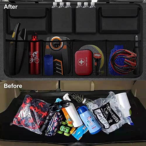 Wellkool Car Trunk Car Organisers, Backseat Hanging Car Organisers with 8 Large Storage Bag -Trunk Organizer for SUV,Truck,Van -Your Space Saving Exper (Car Organizer1)