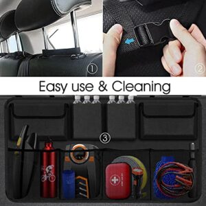 Wellkool Car Trunk Car Organisers, Backseat Hanging Car Organisers with 8 Large Storage Bag -Trunk Organizer for SUV,Truck,Van -Your Space Saving Exper (Car Organizer1)