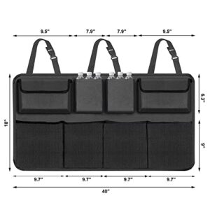 Wellkool Car Trunk Car Organisers, Backseat Hanging Car Organisers with 8 Large Storage Bag -Trunk Organizer for SUV,Truck,Van -Your Space Saving Exper (Car Organizer1)