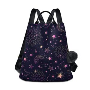 alaza space galaxy constellation backpack purse for women anti theft fashion back pack shoulder bag