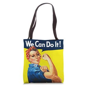we can do it rosie the riveter vintage feminist icon gift tote bag
