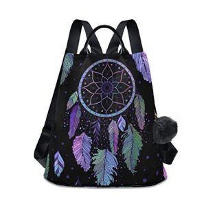 alaza boho feather dot ethnic indian lutos backpack purse for women anti theft fashion back pack shoulder bag