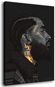 legends never die rap singer nipsey hussle fan art hip-hop art canvas art poster and wall art picture print modern family bedroom decor posters 18 x 12 inches unframed