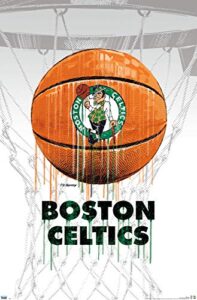 trends international nba boston celtics – drip ball 20 wall poster, 22.375″ x 34″, unframed version