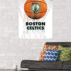 Trends International NBA Boston Celtics - Drip Ball 20 Wall Poster, 22.375" x 34", Unframed Version