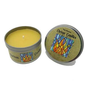 chrism prayer candles – chrism scented catholic aromatherapy candle – pure beeswax and chrism oil – made in usa (chrism, 6 oz)