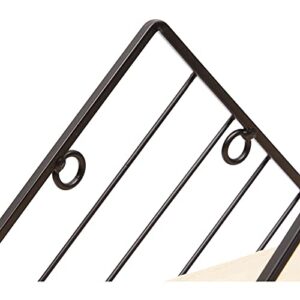 Farmlyn Creek 2 Tier Wall Shelf, Floating Geometric Diamond Rustic Decor (17 x 17 x 4.5 in)