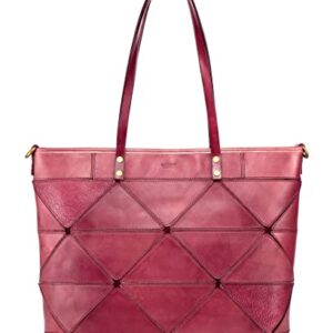 OLD TREND Genuine Leather Prism Tote Bag (Lilac)