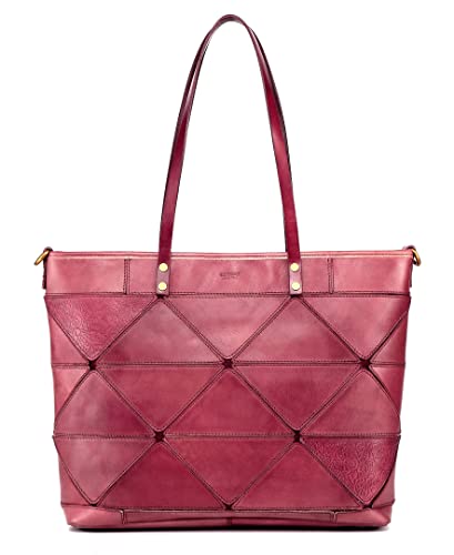 OLD TREND Genuine Leather Prism Tote Bag (Lilac)