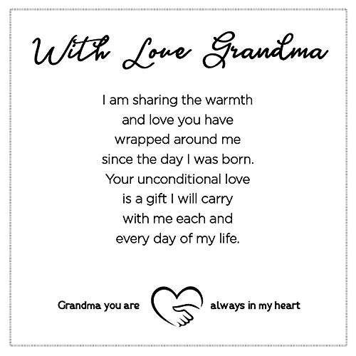 Softly Said Grandma Blanket-Sentimental Gift for Grandma On Mother's Day Christmas, Birthday (Grey)