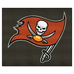 FANMATS 28821 Tampa Bay Buccaneers Tailgater Rug - 5ft. x 6ft. Sports Fan Area Rug, Home Decor Rug and Tailgating Mat - Buccaneers Primary Logo