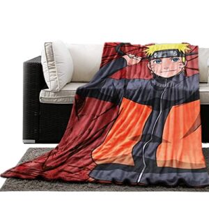 JUST FUNKY Naruto Shippuden Fleece Throw Blanket | 45 x 60 inches | Featuring Naruto Uzumaki of The Hidden Leaf | Bed Couch Room Decor | Officially Licensed