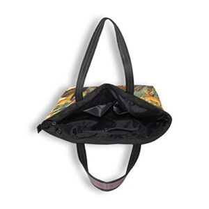 QMXO Ethnic Egypt Egyptian Parchment Handbags and Purse for Women Tote Bag Large Capacity Top Handle Shopper Shoulder Bag