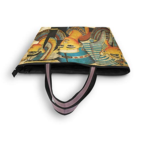 QMXO Ethnic Egypt Egyptian Parchment Handbags and Purse for Women Tote Bag Large Capacity Top Handle Shopper Shoulder Bag