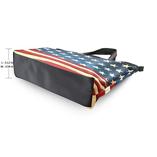 4Th Of July American Flag Handbags and Purse for Women Tote Bag Large Capacity Top Handle Shopper Shoulder Bag