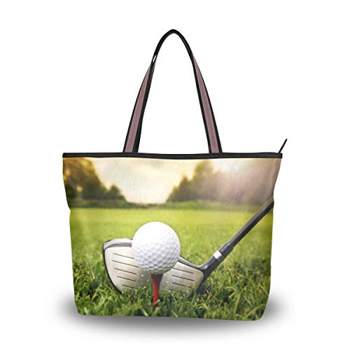 QMXO Sport Ball In Hole Golf Handbags and Purse for Women Tote Bag Large Capacity Top Handle Shopper Shoulder Bag