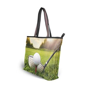 QMXO Sport Ball In Hole Golf Handbags and Purse for Women Tote Bag Large Capacity Top Handle Shopper Shoulder Bag