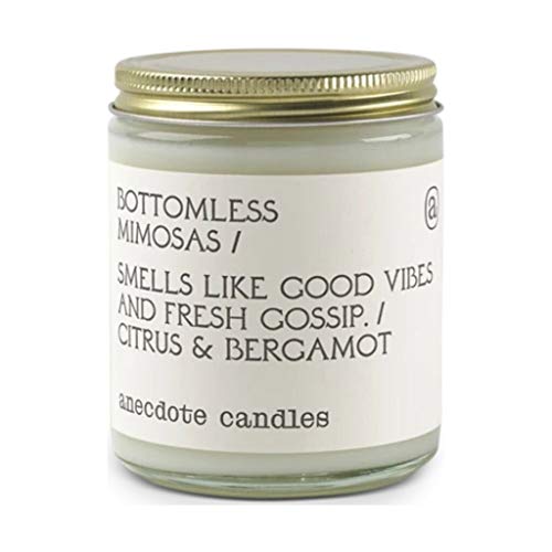 Anecdote Candles – Bottomless Mimosas Glass Jar Candle – Citrus and Bergamot – Coconut Soy Wax – Non Toxic Scented Candle – Made in USA – Luxury Candles for Home – 7.8 Ounces