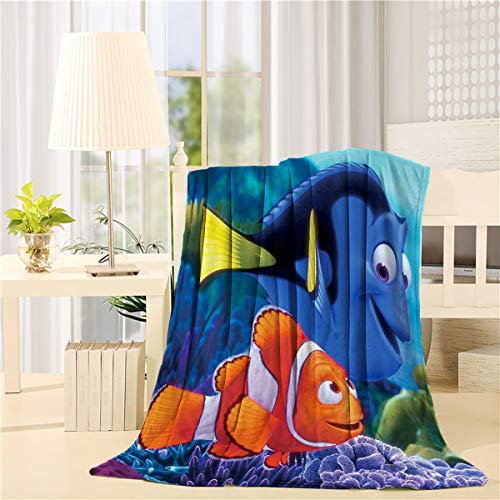 Flannel Throw Blanket Lightweight Cozy Bed Sofa Blankets Super Soft Fabric,Finding Nemo Custom