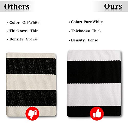 EARTHALL Black and White Striped Rug 27.5 x 43 Inches Cotton Hand-Woven Reversible Foldable Washable Black and White Outdoor Rug Stripe for Layered Door Mats Porch/Front Door Black Rug