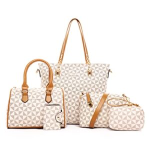 2e-youth designer purses and handbags for women satchel shoulder bag tote bag for work clutch purses (2-beige)