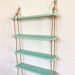 owuv hanging shelf for wall, modern creative bookshelf, decorative wall shelf, floating shelf, green/blue/pink/white/yellow/gray, 1/2/3/4 layer