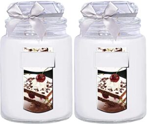 decorlife 2-pack large french vanilla scented candle jars with 2 wicks, 22 oz each, long-lasting for 110 hours