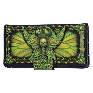 nemesis now absinthe la fee verte green fairy embossed purse, 18.5cm