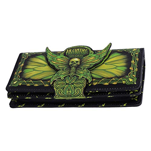 Nemesis Now Absinthe La Fee Verte Green Fairy Embossed Purse, 18.5cm