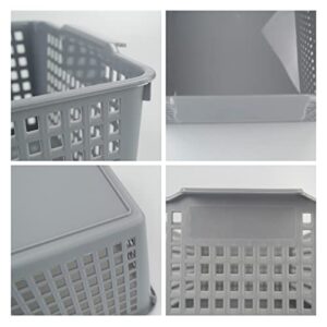 DynkoNA 3-Pack Large Storage Basket Bin, Plastic Organizer Bins